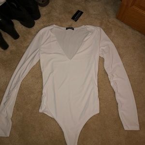 Fashion Nova Deep V Body Suit